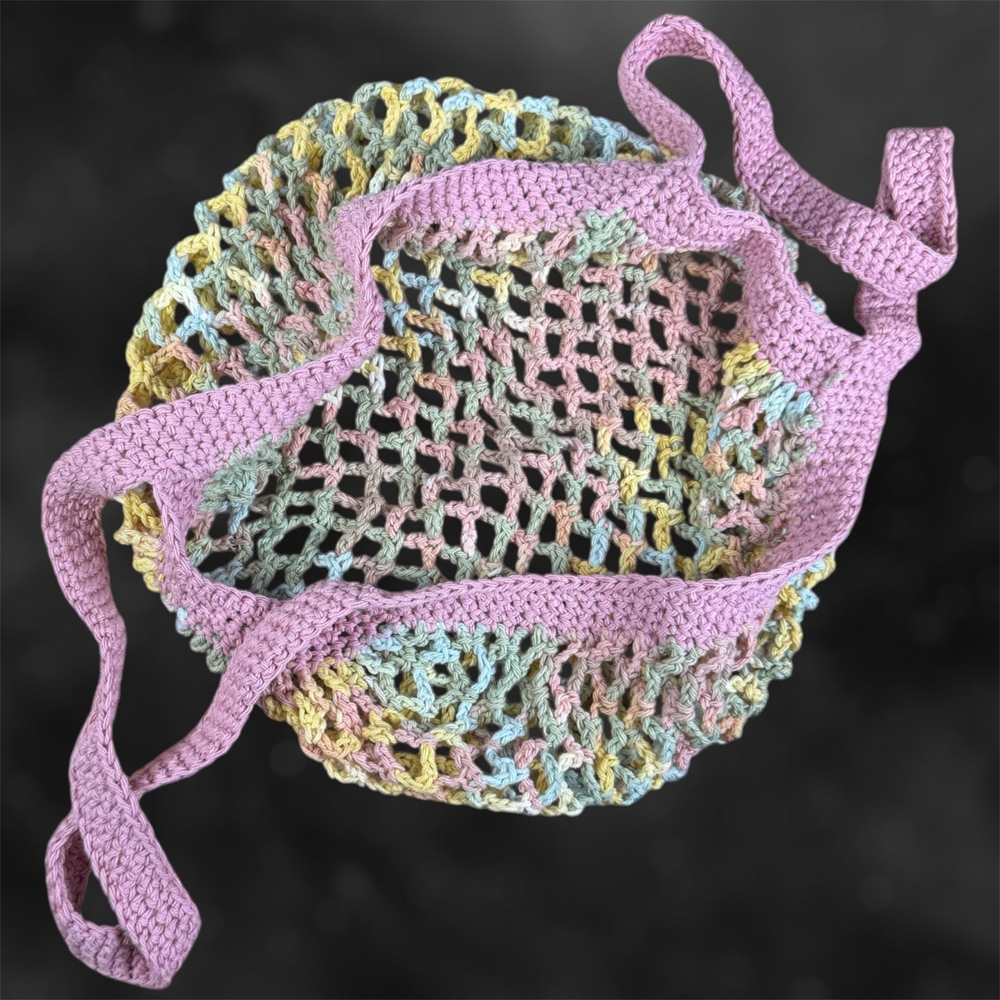 Pink & Pastel Mesh Market Bag