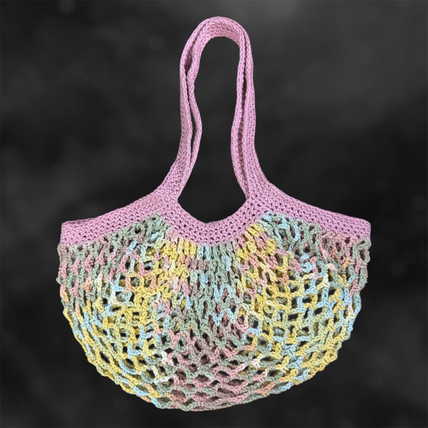 Pink & Pastel Mesh Market Bag