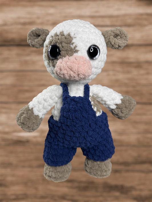 Cow With Blue Overalls