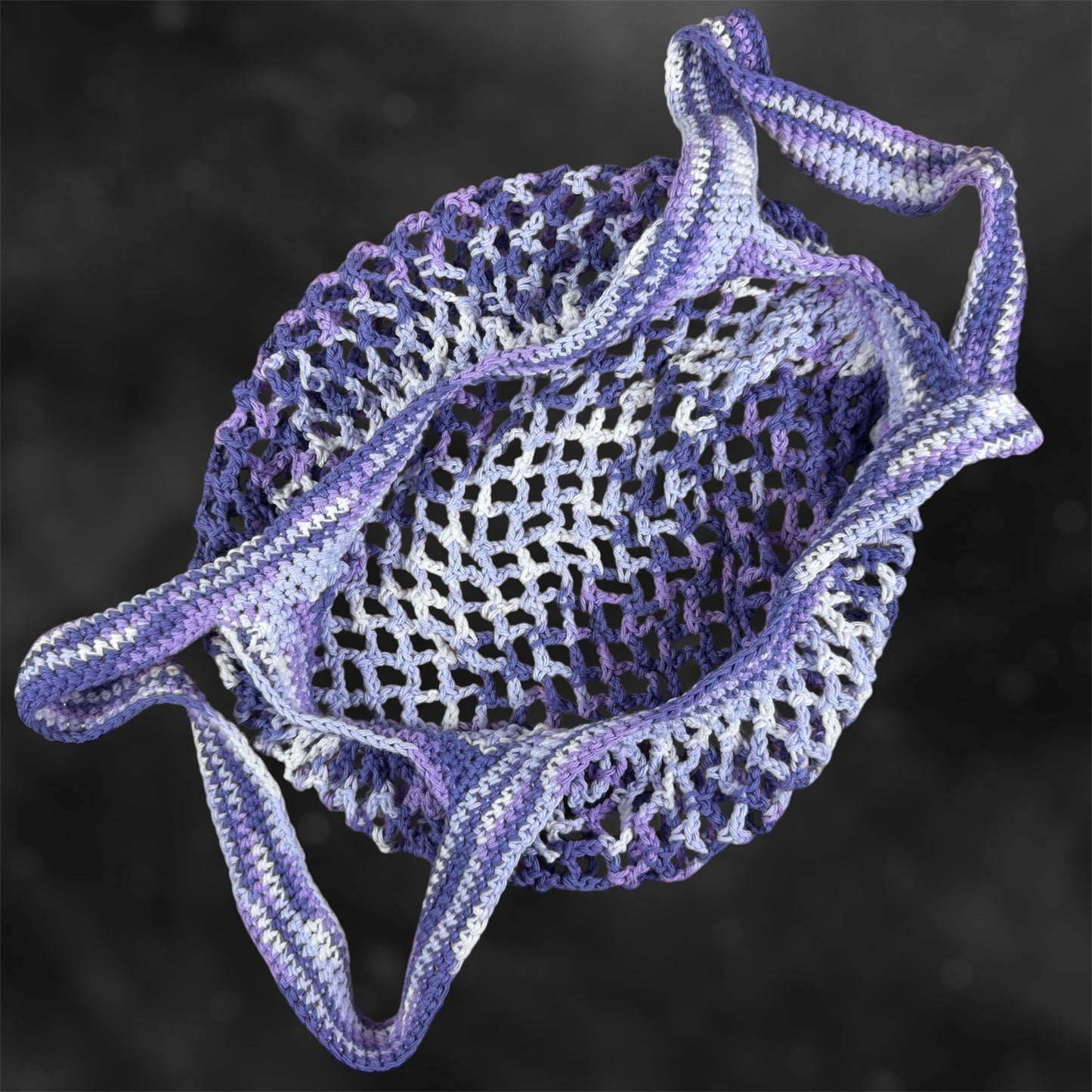 Purple Mesh Market Bag