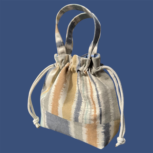 Small Drawstring Bag -Stripes