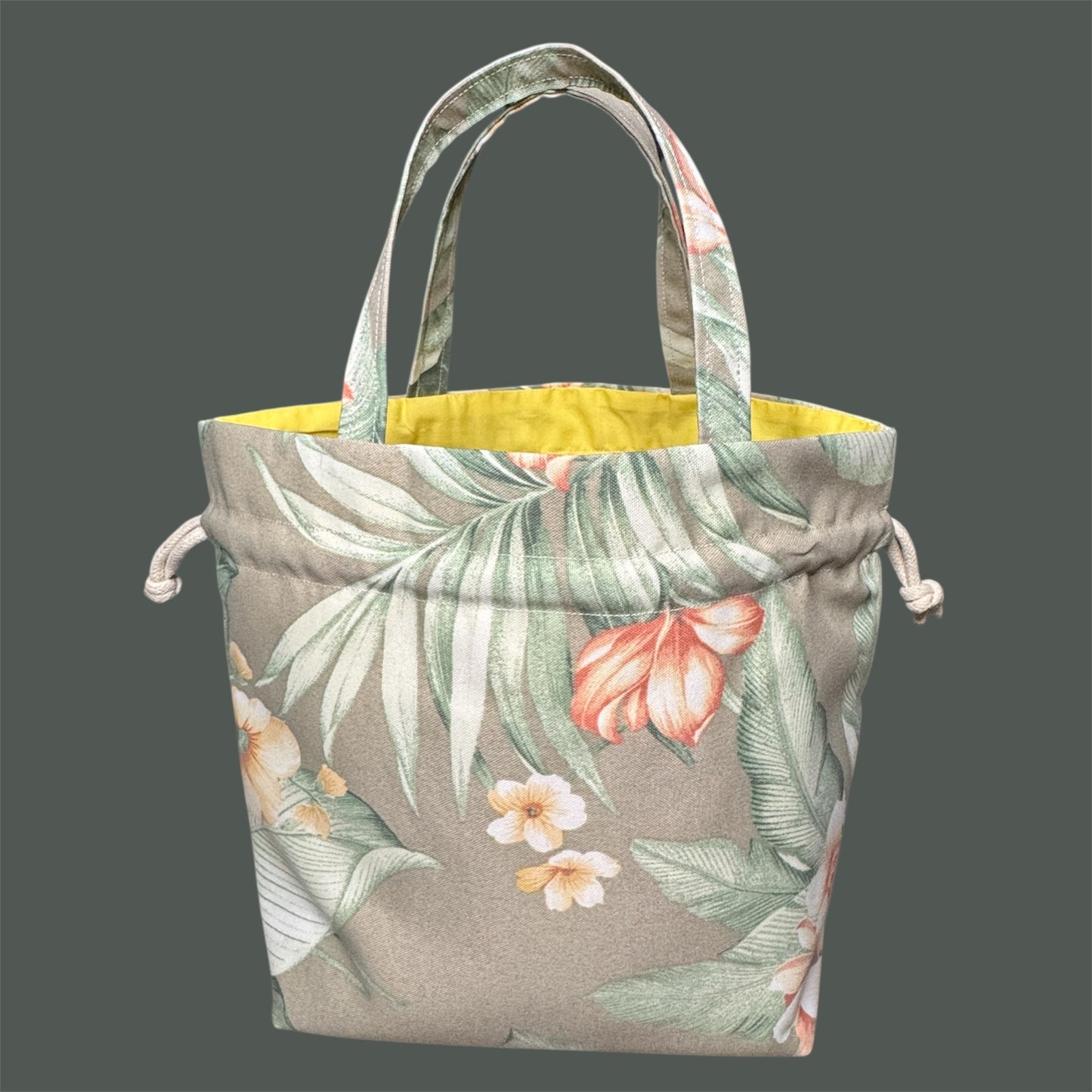 Large Drawstring Bag with Bottle Holder