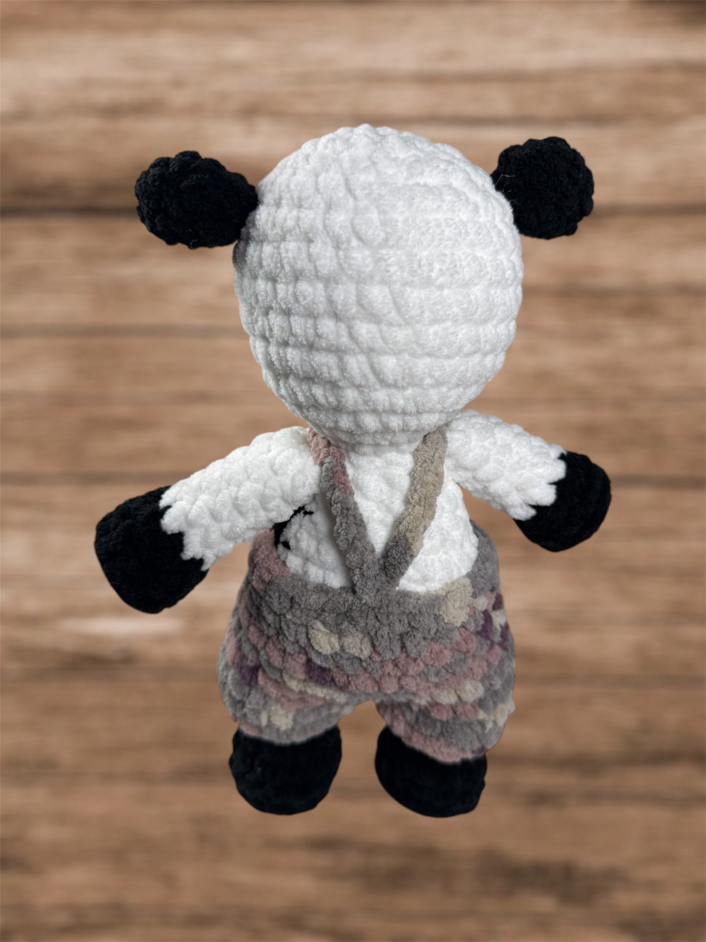 Cow With Purple Overalls