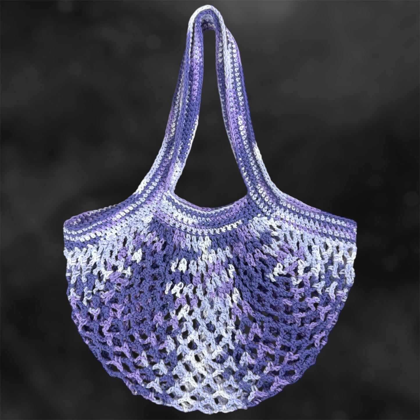 Purple Mesh Market Bag