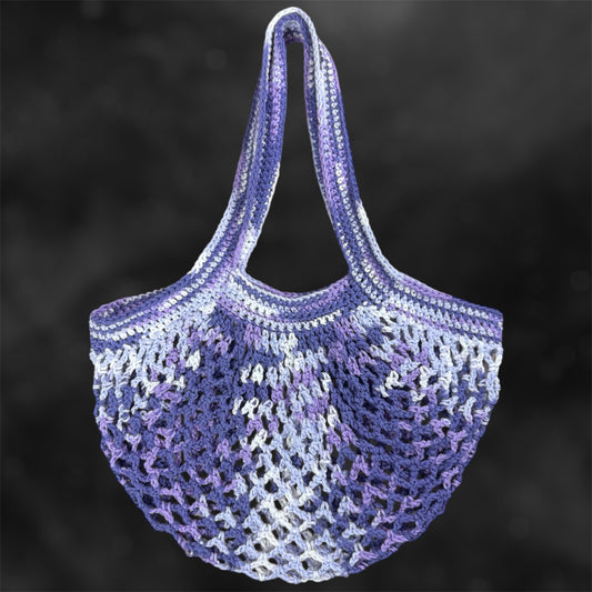 Purple Mesh Market Bag
