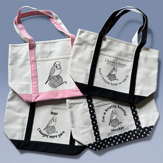 Large Zip Top Canvas Tote Bag